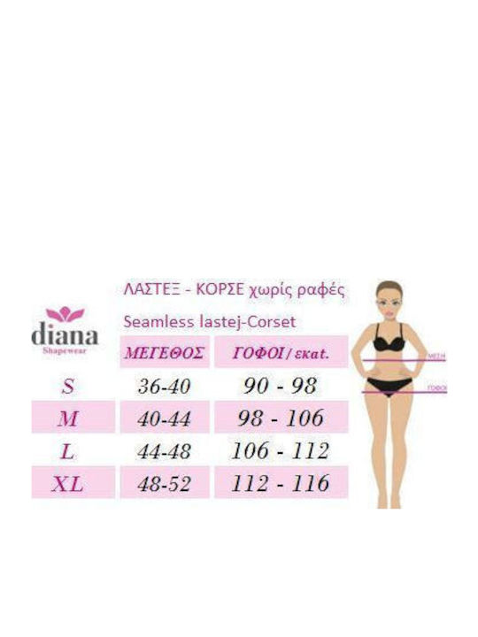Diana Slip Σύσφιξης και Ανόρθωσης Χωρίς Ραφές Μαύρο