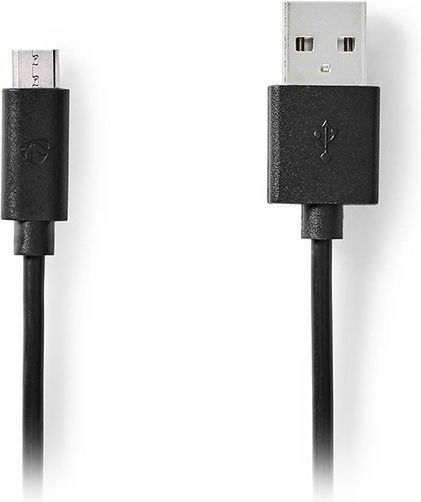 Nedis USB 2.0 Кабел USB-A мъжки - микро USB-B мъжки Черен 1м CCGL60500BK10