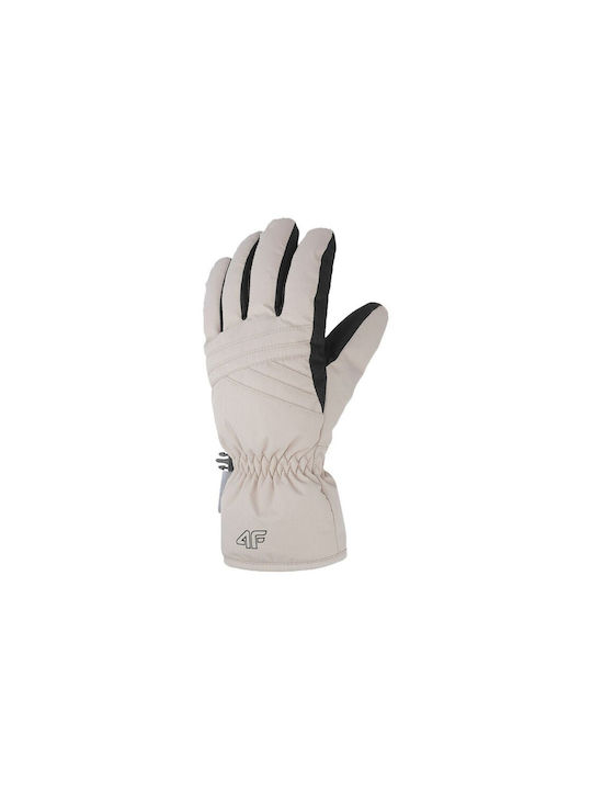 4F Women's Ski & Snowboard Gloves Beige