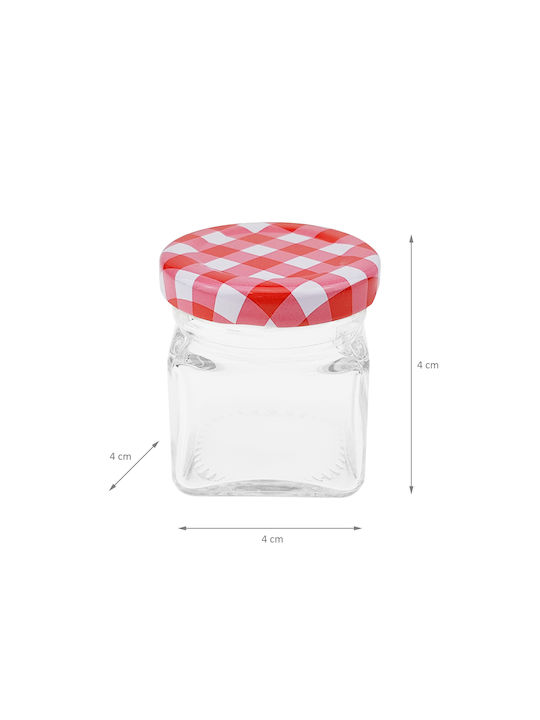 Koopman Set 5pcs Jars General Use with Lid Glass 50ml