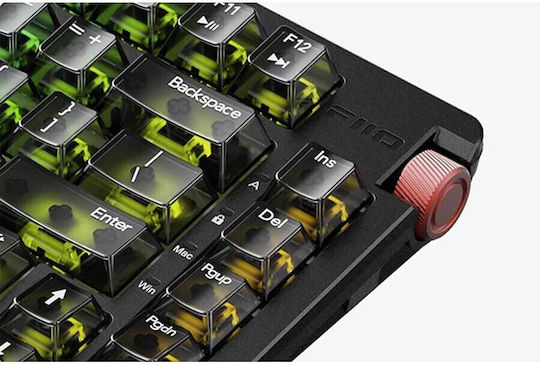 Fiio KB3 Gaming Μηχανικό Πληκτρολόγιο Tenkeyless με Gateron G-Pro Yellow διακόπτες και RGB φωτισμό (International English)