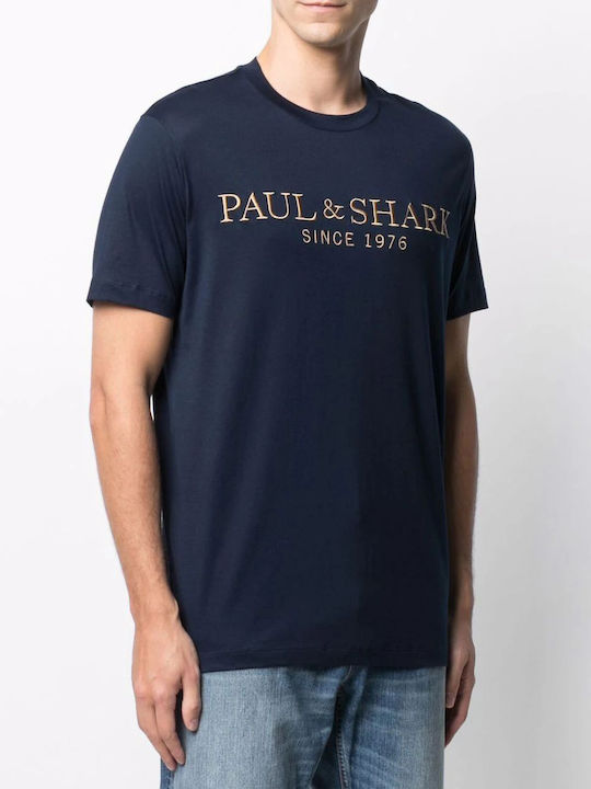 Paul & Shark Bluza Bărbătească cu Mânecă Scurtă DarkBlue