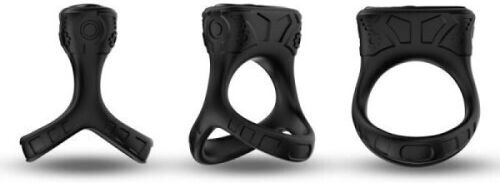 Toyboy Vibrating Cock Ring Schwanz Silikon Schwarz