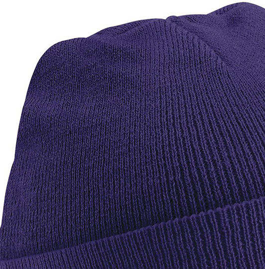 B45 Beanie Unisex Beanie Gestrickt in Lila Farbe