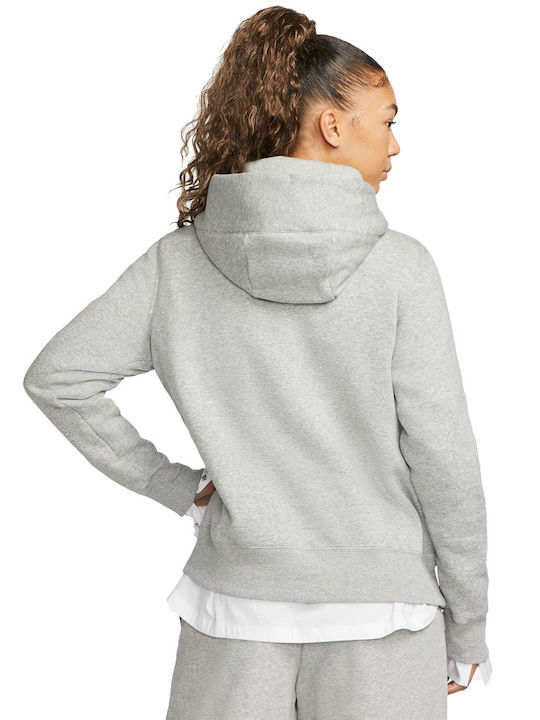 Nike Women's Long Hooded Fleece Sweatshirt Gray