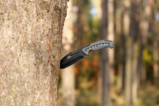 Survival Messer Überleben Schwarz in Hülle