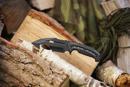Survival Messer Überleben Schwarz in Hülle