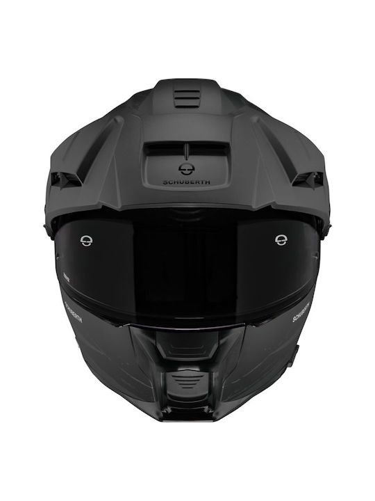 Schuberth E2 Explorer Antracit Cască de motocicletă Flip-Up ECE 22.06 cu vizor solar