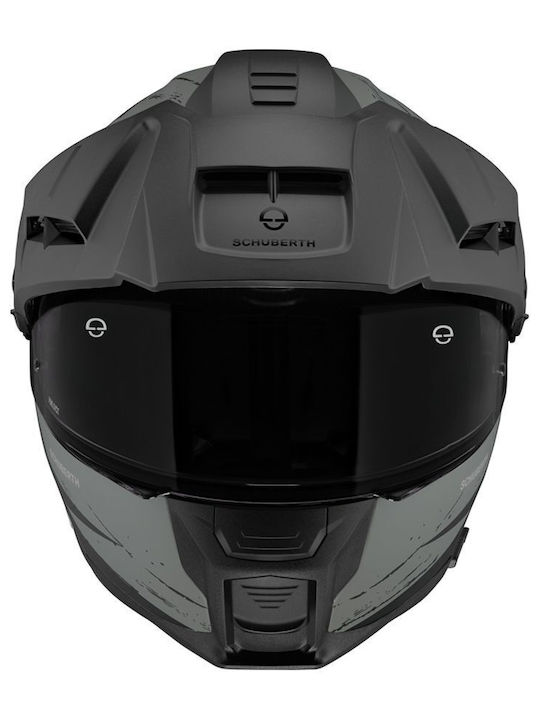 Schuberth E2 Explorer Verde Cască de motocicletă Flip-Up ECE 22.06 cu vizor solar