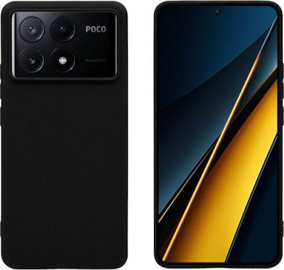 Vivid Set Matte Back Cover Tempered Glass Durable Black (Poco X6 Pro)