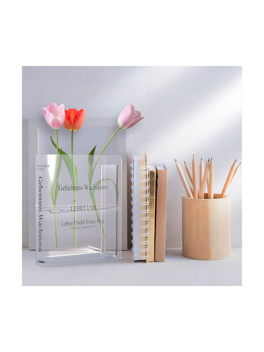 Διακοσμητικό Βάζο Glas Plexiglass Rosa 20x20x16cm 1Stück