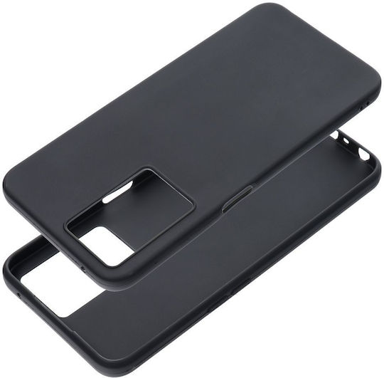 Matt Umschlag Rückseite Silikon Schwarz (Oppo A57s)