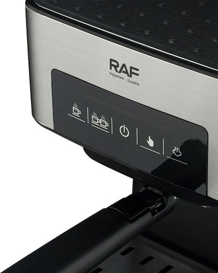 Raf Μηχανή Espresso 850W Πίεσης 15bar Ασημί R.136