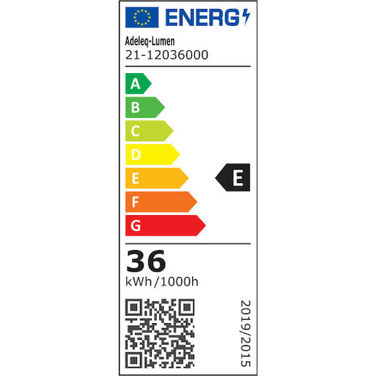 Adeleq LED Γραμμικό Φωτιστικό Οροφής 36W Θερμό Λευκό 120εκ.