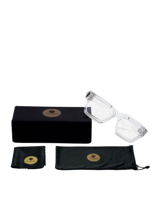 Olympus Sunglasses Cerberus Small Unisex Γυαλιά Ηλίου με Διάφανο Κοκκάλινο Σκελετό και Γκρι Φακό 8264260186760