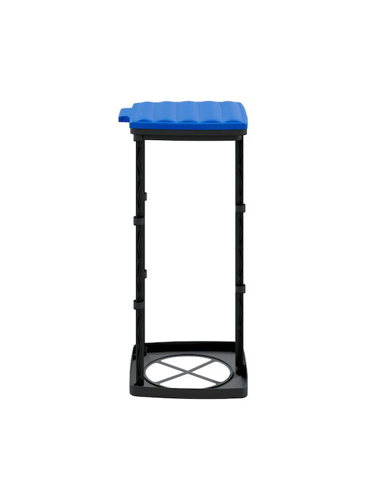 vidaXL Bază De Susținere A Sacului Din Plastic 28x28x65cm 2 Bucăți Neagră/Albastră