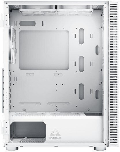 Montech X3 Mesh Gaming Midi Tower Computer Case with Side Window and RGB Lighting White
