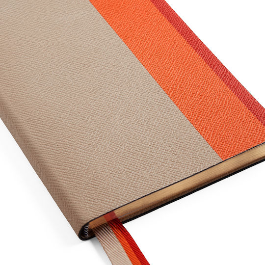 Smythson Σημειωματάριο Ριγέ Γαλάζιο