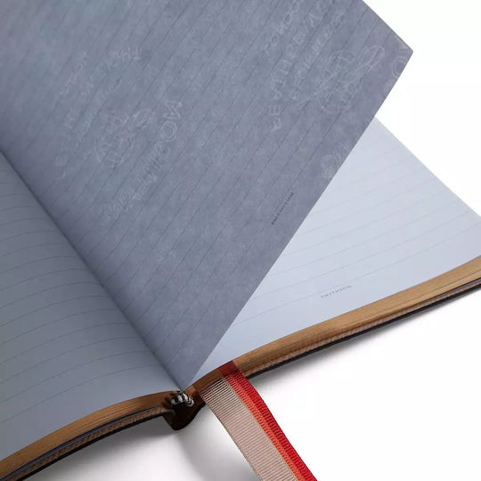Smythson Σημειωματάριο Ριγέ Γαλάζιο