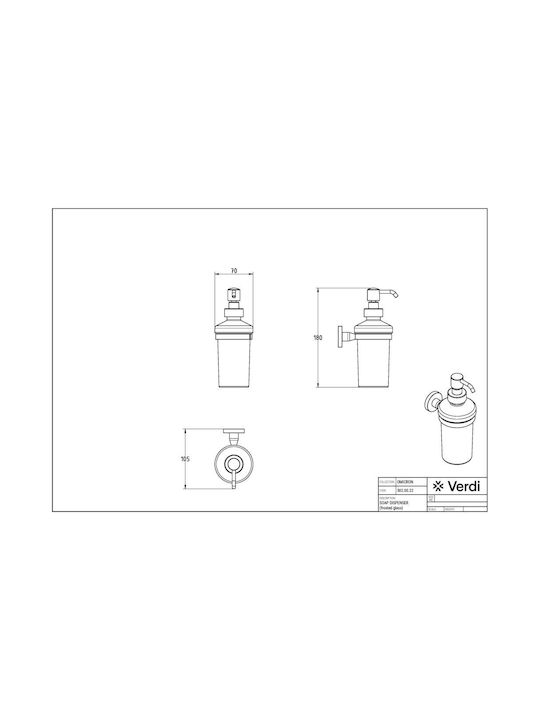 Verdi Omicron Spender Glas Schwarz