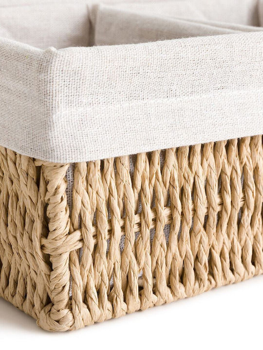 La Redoute Interieurs Set of Decorative Baskets Straw with Handles Beige 3pcs