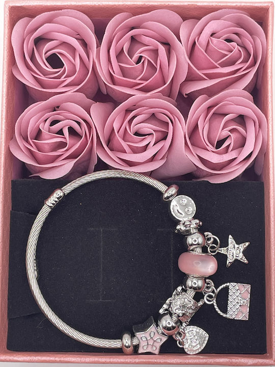 6 Roses Women's Steel Bracelet