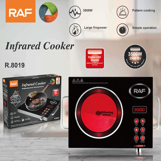 Raf Ceramic Countertop Single Burner Black