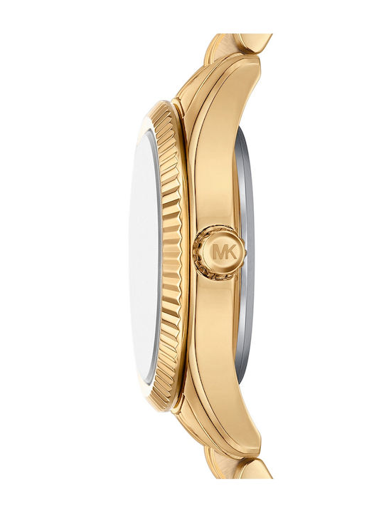 Michael Kors Lexington Γυναικείο Ρολόι 26mm Χρονογράφος Μπαταρίας με Χρυσό Μεταλλικό Μπρασελέ