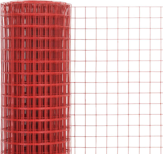 vidaXL Συρματόπλεγμα με Επικάλυψη PVC Κόκκινο 1.5x10m