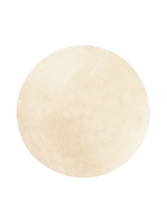 vidaXL Rug Round Cream