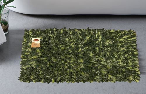 Linea Home Χαλί Ορθογώνιο Shaggy Λαδί (olive Green) 50x80cm