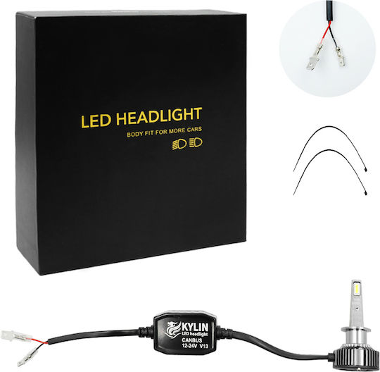 Λάμπες Αυτοκινήτου H1 Canbus LED 6500K Ψυχρό Λευκό 12V / 24V 90W 2τμχ