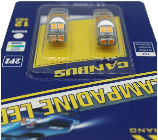Rchang Lămpi Autoturismului T10 Canbus LED Galben 12V 2buc