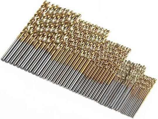 Set of 100 Drills HSS with Cylindrical Shank for Metal