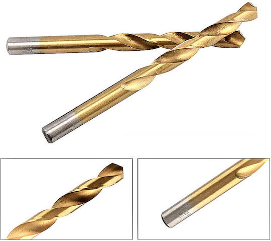 Set of 100 Drills HSS with Cylindrical Shank for Metal