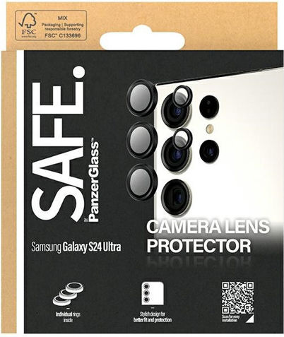 PanzerGlass Safe Camera Protection Tempered Glass Black for the Samsung Galaxy S24 Ultra SAFE95671