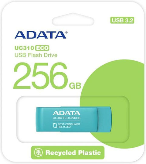 Adata UC310 256ГБ USB 3.2 Стик Зелен