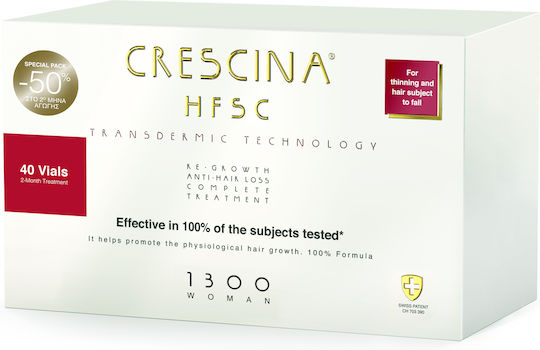 Labo Crescina Transdermic HFSC 1300 Hair Ampoules against Hair Loss 40x3.5ml 8051417897204