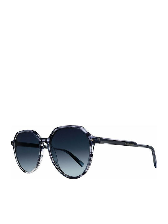 Ana Hickmann Women's Sunglasses with Brown Tartaruga Plastic Frame and Gray Gradient Lens