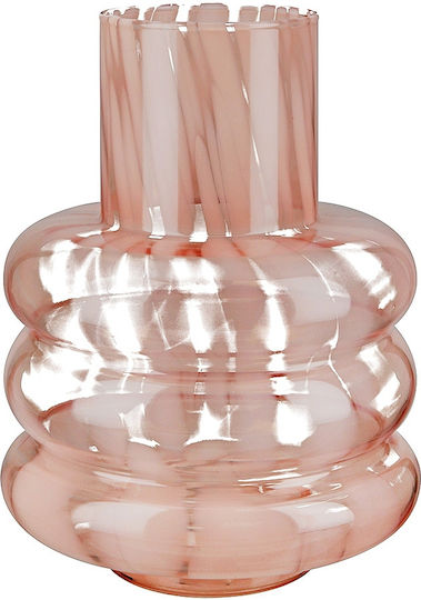 ArteLibre Βάζο Γυάλινο Ροζ Y23.5cm