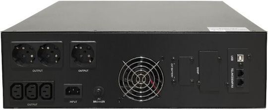 MPL RTS-LI-1k5-3U-L UPS Line-Interactive 1500VA 1200W με 6 Πρίζες