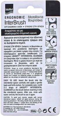 InterMed Chlorhexil Междузъбни четки с дръжка 0.8мм Зелен 5бр