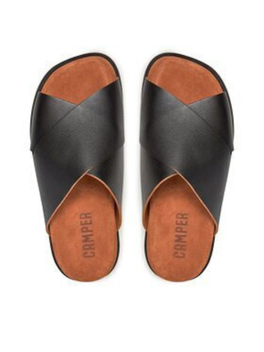 Camper Women's Flat Sandals in Black Color