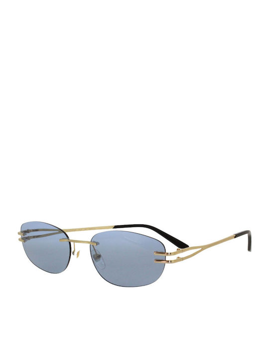 Gigi Barcelona Unisex Γυαλιά Ηλίου με Χρυσό Μεταλλικό Σκελετό και Μπλε Φακό 6861/3