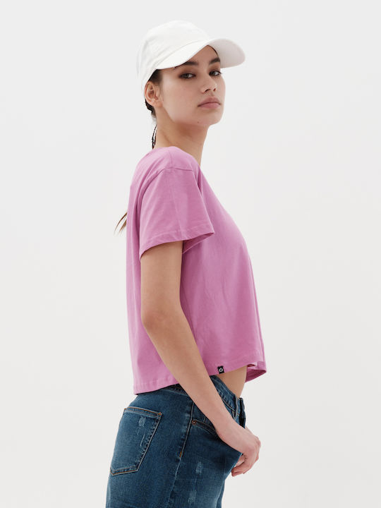 Women's Athletic Crop T-shirt Purple