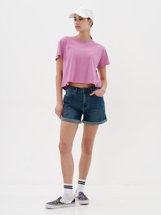 Women's Athletic Crop T-shirt Purple