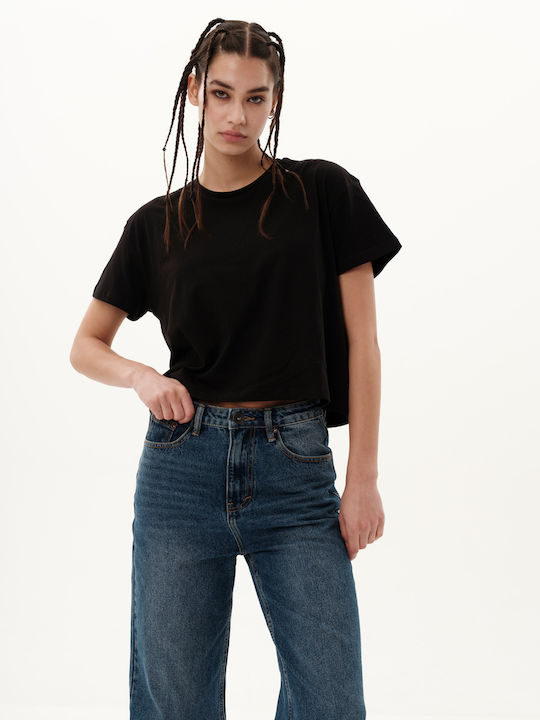 Women's Athletic Crop T-shirt Black