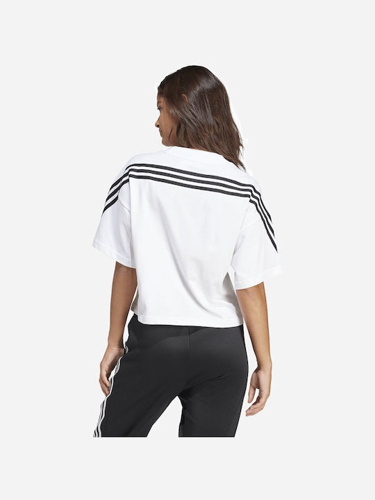 Adidas Future Icons 3-stripes Damen Sport T-Shirt Gestreift Weiß