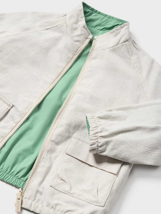 Kinder Freizeitjacke Winddicht Beidseitig Green