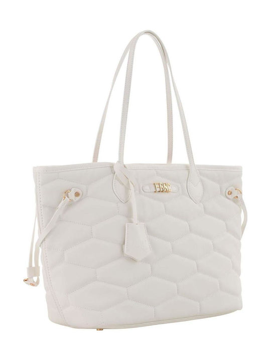 Set Geantă de damă Shopper De umăr Albă